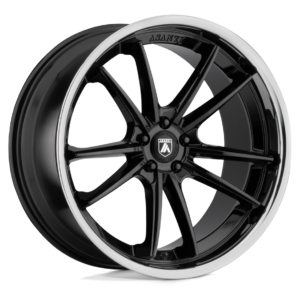 Asanti Wheels ABL-23 SIGMA Size 22  Gloss Black with Chrome Lip