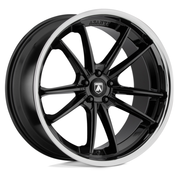 Asanti Wheels ABL-23 SIGMA Size 22  Gloss Black with Chrome Lip