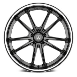 Asanti Wheels ABL-23 SIGMA Size 22  Gloss Black with Chrome Lip