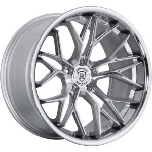 ROHANA RFC3 Wheel Size 20 Machine Silver with Chrome Lip