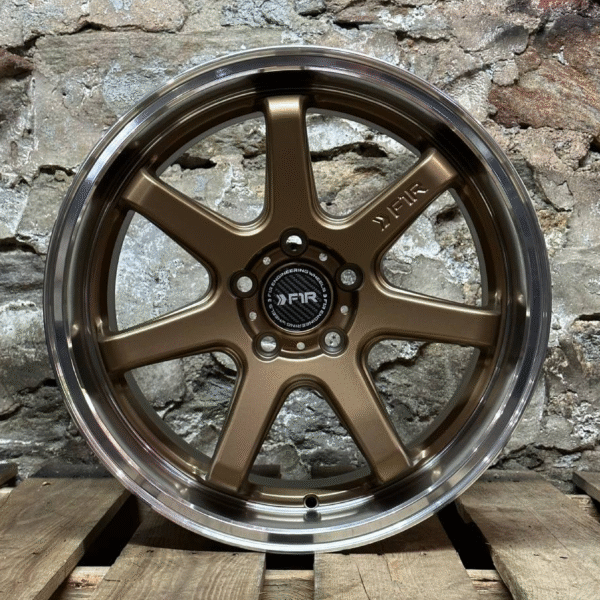 F1R FC7 Wheel Size 18 Satin Bronze Polish Lip - Image 3
