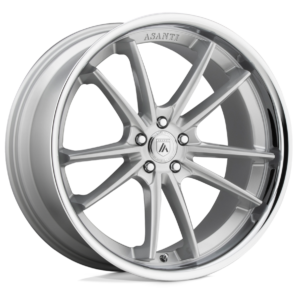 Asanti Wheels ABL-23 SIGMA Size 22 Brushed Silver with Chrome Lip